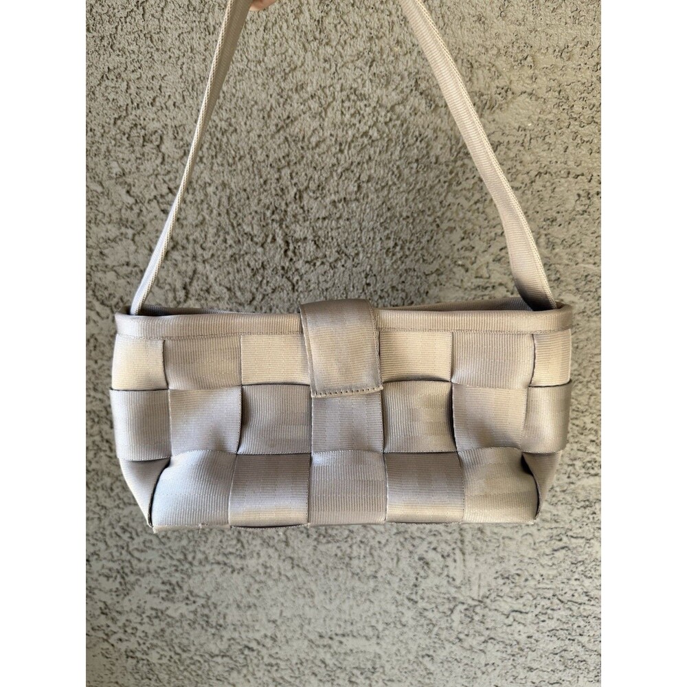 HARVEYS Original Seatbelt Shoulder Bag Beige 90's Y2K Preppy Vintage